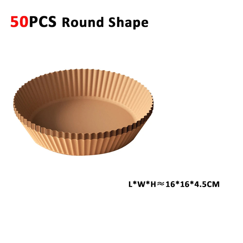 Disposable Air Fryer Papers (Square or Round) - 50 / 100pcs