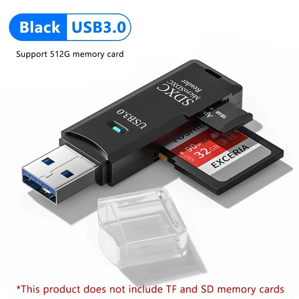 2 IN 1 USB 3.0 /USB 2.0 Card Reader