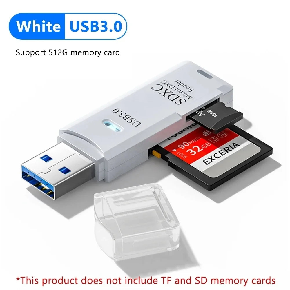 2 IN 1 USB 3.0 /USB 2.0 Card Reader