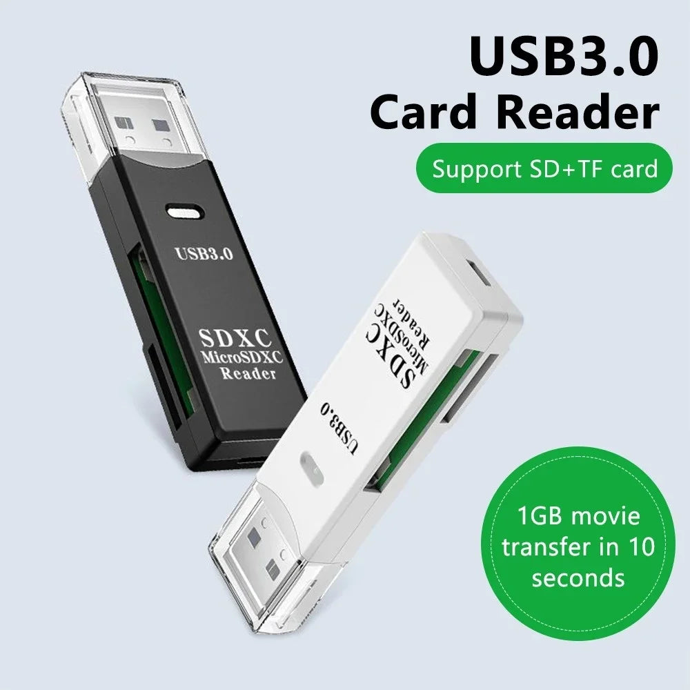 2 IN 1 USB 3.0 /USB 2.0 Card Reader