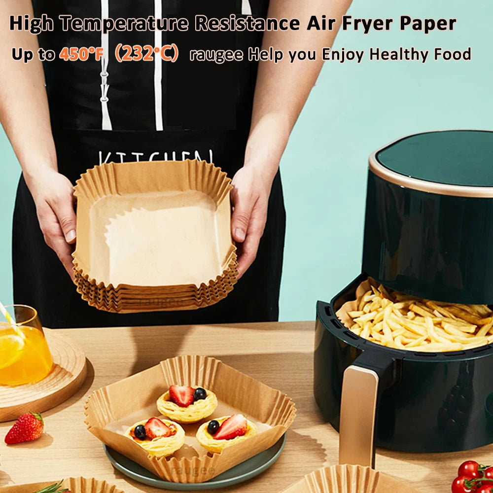Disposable Air Fryer Papers (Square or Round) - 50 / 100pcs