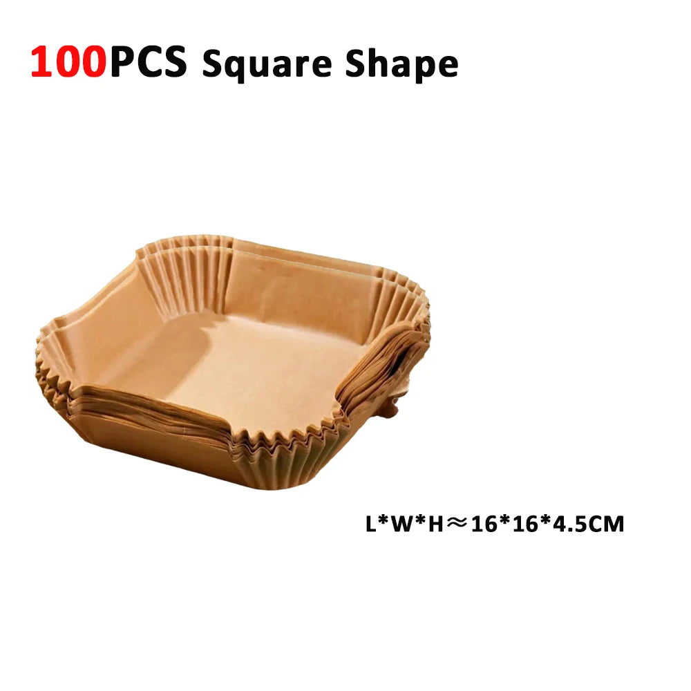 Disposable Air Fryer Papers (Square or Round) - 50 / 100pcs