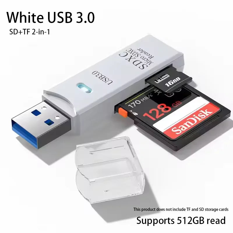 2 IN 1 USB 3.0 /USB 2.0 Card Reader