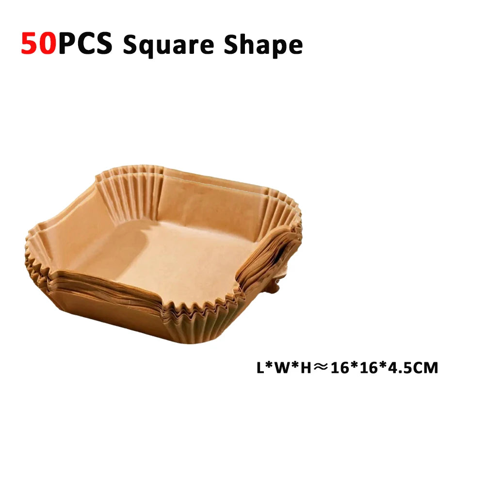 Disposable Air Fryer Papers (Square or Round) - 50 / 100pcs